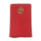  Tory Burch TORY BURCH чехол для ключей три складывать 6 полосный кожа Logo Gold металлические принадлежности красный красный /XZ #GY18 женский 
