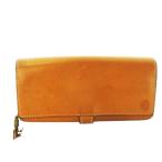 フェリージ Felisi 長財布 ロングウォレット 小銭入れあり レザー 革 蛇腹 タッセル ロゴ型押し 茶 ブラウン /CK2 ■GY18 メンズ