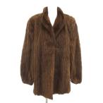  SaGa норка SAGA MINK серебряный SaGa меховое пальто норка мех мех 13 чай Brown половина длина /AE #GY18 женский 