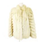 paroti-palody меховое пальто мех жакет мех лисы мех 11 белый слоновая кость /CK1 #GY11 женский 