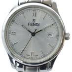フェンディ FENDI 腕時計 ウォッチ クォーツ デイト カレンダー付き ロゴ ローマン シルバー色 010-229 ■GY11 /MQ ■OH メンズ