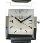 ダンヒル dunhill 8031 ファセット 腕時計 ウォッチ クォーツ スクエア カットガラス デイト カレンダー付き シルバー色 メンズ