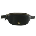  не использовался товар COACH Esse n автомобиль ru ремень сумка Essential Belt Bag сумка "body" сумка-пояс кожа Logo Gold металлические принадлежности чёрный CR507