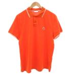 ショッピングmoncler モンクレール MONCLER 20SS MAGLIA POLO MANICA CORTA ポロシャツ カットソー 半袖 L オレンジ 鹿の子 ロゴ ワッペン F10918A70600