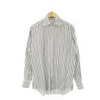  Paul Smith PAUL SMITH рубашка Y рубашка постоянный цвет длинный рукав полоса хлопок M серый белый белый /AH10 #GY18 мужской 