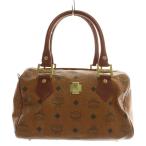  M si- M MCM Mini сумка "Boston bag" рука плечо 2WAY кожа Visee tos рисунок общий рисунок Logo Gold металлические принадлежности чай цвет Brown 
