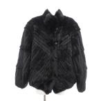  SaGa норка SAGA MINK серебряный SaGa меховое пальто блузон мех норка полоса чёрный черный /JS #GY18 женский 