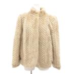  No-brand меховое пальто мех норка половина длина 11 светло-коричневый белый белый /JS #GY18 женский 