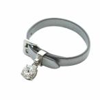 ショッピングMIUMIU ミュウミュウ miumiu ブレスレット アクセサリー バングル ビジューチャーム ロゴ刻印 レザーベルト シルバー色 ■GY11 /MQ