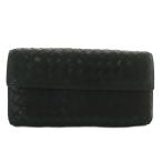 ボッテガヴェネタ BOTTEGA VENETA 長財布 二つ折り レザー イントレチャート 黒 ブラック /XZ ■OH ■GY11 メンズ