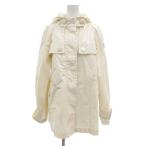 モンクレール MONCLER フーデッドコート ジャケット ロゴ ワッペン ミドル丈 2 白 ホワイト /JS ■GY18 レディース