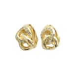  Christian Dior Christian Dior серьги аксессуары зажим тип обе уголок для Logo стразы Gold цвет #GY11 /MQ