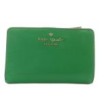ショッピングケイトスペード ケイトスペード KATE SPADE 財布 二つ折り レザー ロゴ シルバー金具 緑 グリーン /XZ ■GY18 レディース