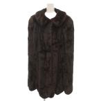 ショッピング毛皮 エンバ EMBA BLACKGLAMA ブラックグラマ ダークミンク ファーコート 毛皮 ケープ ダークブラウン /UO ■GY17 レディース