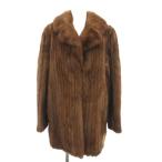  moon bat мех Moonbat fur меховое пальто мех норка полоса 11 чай Brown /JS #GY18 женский 