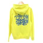 ショッピングstussy ステューシー STUSSY パーカー フーディ プルオーバー ロゴ ダイス バックプリント 長袖 M 黄 イエロー /AE ■GY18 メンズ