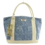 未使用品 ロンハーマン Ron Herman × Reyn Spooner トートバッグ ハンド キャンバス 花柄 総柄 オープントップ 青 白