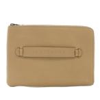  Long Champ LONGCHAMP клатч ручная сумочка кожа L знак застежка-молния Logo бежевый /XZ #GY18 женский 