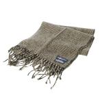 ポロ ラルフローレン POLO RALPH LAUREN マフラー フリンジ ウール ロゴ 刺繍 グレンチェック 千鳥格子 グレー /CK20 ■GY11 メンズ