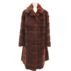  меховое пальто норка мех medium длина чай Brown /UO #GY18 женский 
