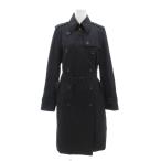 ショッピングバーバリー バーバリー ロンドン BURBERRY LONDON トレンチコート 38 裏地ノバチェック エポレット ミドル ハーフ丈 紺 ダークネイビー /AE ■GY18 レ