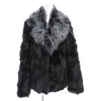  темно синий sa- чай naCONCERTINA меховое пальто мех Rex мех кролика короткий темно-серый /AE #GY18 женский 