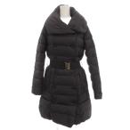 ショッピングショール タトラス TATRAS AGOGNA アゴーニャ ダウンコート ナイロン ショールカラー ベルト付き ロング丈 2 黒 ブラック LTA19A4697 /UO ■GY18