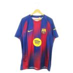  не использовался товар Nike NIKE форма Home короткий рукав копия FC Barcelona 2025/26 Stadium игра рубашка переключатель Logo футбол L темно-синий 