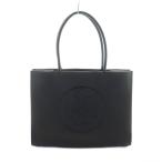 トリーバーチ TORY BURCH トートバッグ ハンド レザー ロゴ 黒 ブラック ■GY18 /MQ レディース