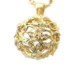 イヴサンローラン YVES SAINT LAURENT ヴィンテージ ネックレス アクセサリー ペンダント ボール ゴールドカラー 金色 レディース
