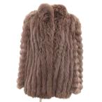 サガフォックス SAGA FOX 銀サガ 毛皮コート フォックスファー スタンドカラー ショート丈 11 茶 ブラウン