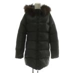 DUVETICA Kappa ダウンコート ジャケット アウター ナイロン ラクーンファー ミドル フード 40 M 黒 D.037.00.MFG-1001R