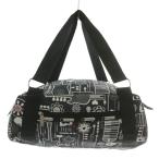  Le Sportsac LesportSAC сумка "Boston bag" путешествие задний большая сумка нейлон музыкальные инструменты рисунок Logo общий рисунок чёрный черный белый белый 