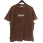 シュプリーム SUPREME 19AW Bandana Box Logo Tee Tシャツ カットソー 半袖 クルーネック ロゴ プリント L 茶色 ブラウン