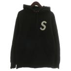ショッピングシュプリーム シュプリーム SUPREME S Logo Hooded Sweatshirt パーカー スウェット 長袖 裏起毛 プルオーバー ロゴ 刺繍 L 黒 ブラック