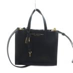 ショッピングJACOBS マークジェイコブス MARC JACOBS ハンドバッグ ショルダー 2WAY ロゴ レザー 黒 ブラック ■GY18 /MQ レディース