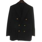 ショッピングラルフ ラルフローレン RALPH LAUREN 紺ブレ ブレザー テーラードジャケット ウール ダブル 6B 総裏地 ノーベント 金ボタン 11 L 紺 ネイビー