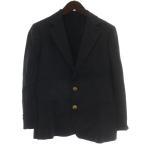ラルフローレン RALPH LAUREN 紺ブレ ブレザー テーラードジャケット 麻 リネン シングル 2B 総裏地 金ボタン 11 L 紺 ネイビー