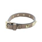  Valentino galava-niVALENTINO GARAVANI браслет аксессуары Logo кожа блокировка заклепки серый ju#GY11 /MQ