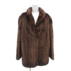  No-brand меховое пальто 13 мех норка мех средний половина длина темно-коричневый /AE #GY18 женский 