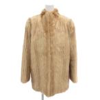 ru Piaa n мех LUPIAN FUR меховое пальто 11 мех норка мех средний половина длина бежевый /AE #GY18 женский 