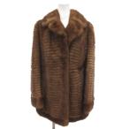  Grace GRACE меховое пальто норка мех средний длина полоса 11 чай Brown /JS #GY18 женский 