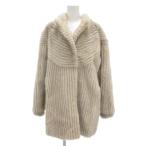  SaGa норка SAGA MINK серебряный SaGa сапфир норка меховое пальто LL мех средний половина длина светло-серый /AE #GY18 женский 