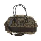  Coach COACH 10392 сумка "Boston bag" плечо 2WAY парусина кожа Logo чай Brown #GY18 /MQ женский 