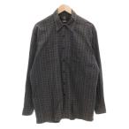 ショッピングラルフ ダブルアールエル RRL ラルフローレン 90s 三つ星タグ カジュアルシャツ M 長袖 チェック柄 総柄 ダークグレー /AE ■GY11 ☆AA★