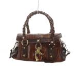 フランチェスコビアジア FRANCESCO BIASIA ハンドバッグ ショルダーバッグ 2WAY レザー ゴールド金具 茶 ブラウン ■GY18 /MQ