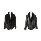  No-brand двусторонний норка мех жакет кожаный жакет блузон мех M ожоги чай темно-коричневый /CK6 #GY13 женский 