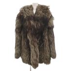 ショッピング毛皮 エンバ EMBA シルバーフォックスファーコート 毛皮 ロング丈 白 ホワイト 茶 ブラウン /JS ■GY11 レディース