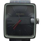 ショッピングnixon ニクソン NIXON ジャンク品 腕時計 ウォッチ クォーツ 黒文字盤 ロゴ シルバー色 ■GY18 /MQ メンズ