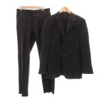 ショッピングgucci グッチ GUCCI シングルスーツ セットアップ テーラードジャケット パンツ スラックス ウール 総裏地 センターベント ストライプ 46